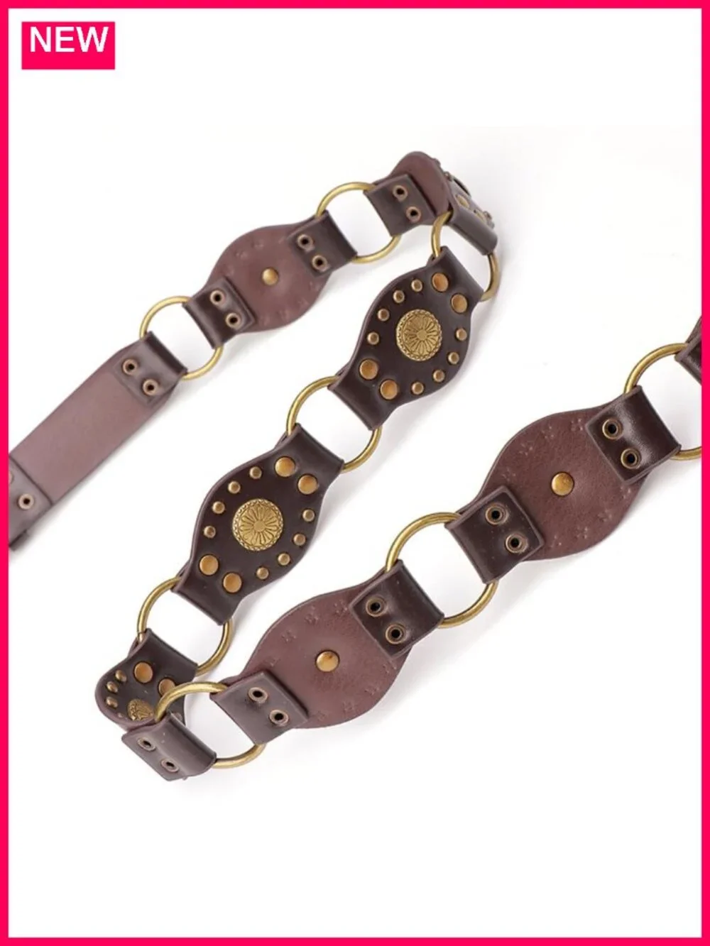 Genuine Leather Western Belt - Cowgirl Outfits with Chunky Buckle